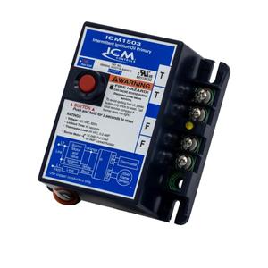 ICM Controls ICM1503 Intermittent Ignition Oil Primary Control  45-Second Safety Lockout, LED Indicator, Solid-State Flame Sensor, External Reset Button, 120V for Oil Burner Systems