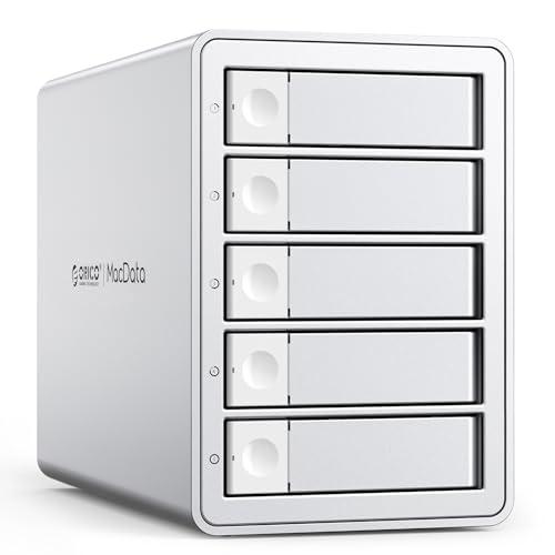 ORICO 5Bay RAID External Hard Drive Enclosure for 2.5/3.5 Inch SATA HDD/SSD up to 5X 22TB, USB3.0 Type-A Hard Drive Docking Station, Supports RAID 0/1/3/5/10/JBOD/Clone/ClearMode -9958RU3