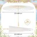 Aodaer 36 Pieces White Paper Umbrella 33 Inches Decorative Oiled Umbrella with Foldable Storage Box Chinese Japanese Parasol Umbrellas for Wedding Bridal Props Party Decor DIY Painting Craft