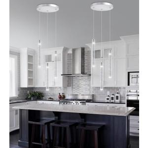 3-Lights Modern Crystal Chandelier Pendant Lights for Kitchen Island LED Dimmable Light fixtures Adjustable Hanging Ceiling for Dining Room Hallway 3000K 6000K (Chrome)