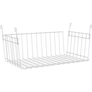 ClosetMaid Wire Hanging Shelf Basket for Storage, Organization in Closet or Pantry, No Assembly or Installation, Durable, White