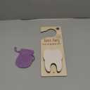 Tooth Fairy Holder Bag Hanger with Money Slot Keepsake Bottle Velvet Pouch Tooth Fairy Box Encourage Gift for Lost Teeth Boy Girl Milk(Classic,Purple)
