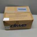 Drive Medical Shower Chair with Back & Padded Arms - Adjustable Height Bath Seat for Safety & Comfort - Lightweight Aluminum Construction- 350 Lb Capacity - White