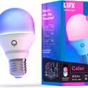 LIFX Color A19 800 lumens, Billions of Colors and Whites, Wi-Fi Smart LED Light Bulb, No bridge required, Works with Alexa, Hey Google, HomeKit and Siri.