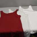 5 Pack Tank Tops for Women Cotton Undershirts Slim Fit Scoop Neck Basic Tanks Sleeveless Wide Strap Layering Top (Large)