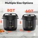 Sweetcrispy 16-in-1 Electric Pressure Cooker 6QT, 12-Preset Multi Cookers with Ceramic Pot, Slow Cook Rice Steamer Saut Soup Yogurt Maker and More, Recipe Book