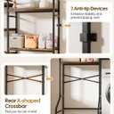 Homde Over The Washer and Dryer Storage Shelf, 5-Tier Heavy Duty Laundry Room Organizer Standing Shelf with Hanger Rod & Anti-Tip, Space Saving Rust Proof Shelving for Bathroom, Balcony, 57.4 inches L x 22.4 inches D x 72.8 inches H