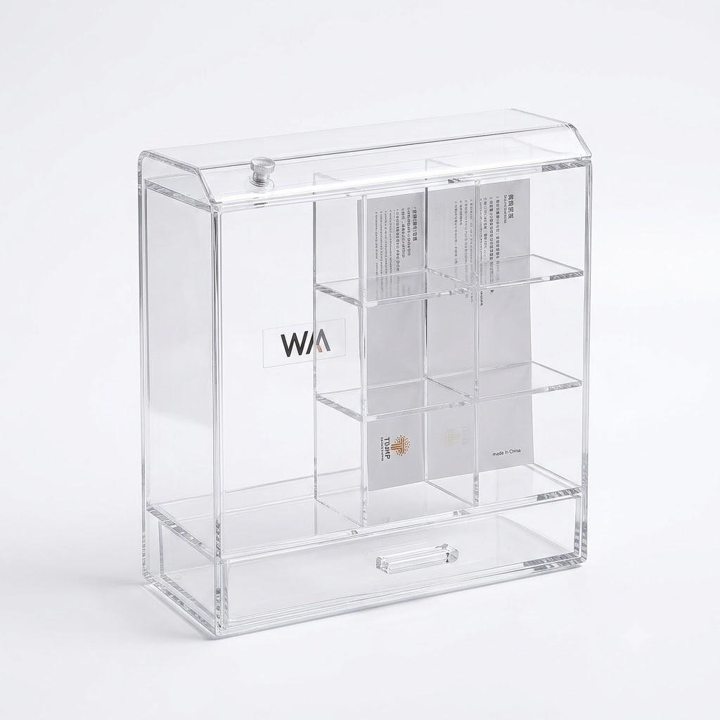 Clear Acrylic 6-Grid Storage Box / Organizer