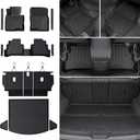Floor Mats Set for 2017-2025 Mazda CX-5, All Weather TPE Backrest Mat Trunk Mat Cargo Liner Door Sill Guards Accessories for CX5 (Full Mats Set)