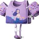Toddler Swim Vest, Toddler Floaties Fit 20-66LBS, Swim Vest for Toddlers Learning to Swim, Puddle Kids Jumper with Adjustable Strap, Swim Jacket Arm Floaties for Baby Boys Girls 1-7 Years Old (purple)