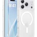 FNTCASE for iPhone 17 Pro Case: [Compatible with Magsafe] Translucent Matte Cases with [Full Camera Protection] [Screen Protector] Military Grade Shockproof Protective Phone Cover - White