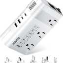 DOACE 220v to 110v Voltage Converter US to Europe: 350W 220 to 110 Voltage Converter for European Travel - International Power Adapter Plug Combo Step Down Transformer White