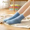 Geyoga 12 Pairs Colorful Fuzzy Socks for Women Cozy Fluffy Slipper Socks Soft Mink Velvet Cute Winter Warm Sleeping Valentine's Day Gifts for Women