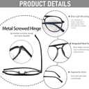 DXYXYO Retro Aviator Reading Glasses for Women, Mens Lightweight Blue Light Blocking Computer Readers