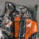 PHOEPET No Pull Dog Harness Medium Reflective Front Clip Vest with Handle, Adjustable 2 Metal Rings 3 Buckles, [Easy to Put on & Take Off] (M, Orange)