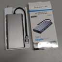 USB C HUB, USB C Adapter 11 in 1 Dongle with 4K HDMI, VGA, Type C PD, USB3.0, RJ45 Ethernet, SD/TF Card Reader, 3.5mm AUX, Docking Station Compatible with MacBook Pro/Air, Other Type C Laptops