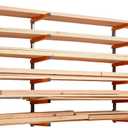 Bora Wood Organizer and Lumber Storage Metal Rack with 6-Level Wall Mount  Indoor and Outdoor Use, In Orange | PBR-001