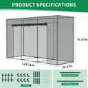 SUNYRISY Garden Plant Netting Crop Cage for Garden Raised Bed, 9.8 x 3.3 x 6 Ft Plant Cover Cage Protectors from Animal for Outdoor Plants with Frame and Zippered Door