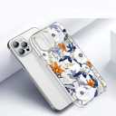 luolnh Compatible with iPhone 12 Pro Max Case for Girly Women,Shockproof Floral Pattern Hard Back Cover Phone Case for iPhone 12 Pro Max 6.7 inch 2020 -White Flower