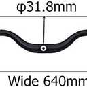 UPANBIKE Urban Road Bike Bicycle Retro Handlebar 31.8mm Moustache Shape Wide 640mm