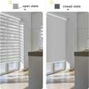 AOSKY Zebra Blinds Cordless Zebra Shades for Windows Free-Stop Roller Windows Shades Dual Layer Light Control for Day and Nigh, Light Filtering Window Shades for Home Easy to InstallW30 X H72, Grey