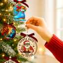 3 x 67 Christmas Ornament - 67 Ornaments for Christmas Tree, Santa Says Six Seven 2025 - Funny 6 7 White Elephant Gifts, Fun for Teen, Kid - Viral Decoration - Meme Acrylic Xmas Gifts