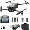 Drones with Dual Camera for Adults, Brushless Motor Large HD Screen Remote Control, Lightweight Under 249g Foldable Professional Drone for Beginner, Mini Quadcopter with 2 Batteries & Storage Bag