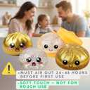 Glitter Dumpling Squishy Mystery Box - Smile White and Gold 2026 Upgraded Dumplings Squishes for Adults Teens Squeeze Easter Basket Stuffers & Stocking Stuff 