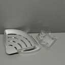 DUFU Adhesive Corner Shower Caddy with Hooks,Bathroom Shower Organizer, No Drilling Rust Proof Aluminum Shower Shelf for Inside Shower 2 Pack (Silver)