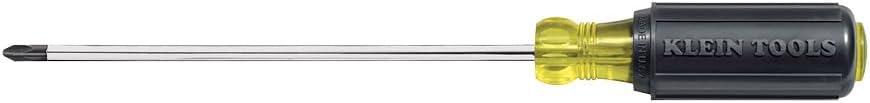 Klein Tools 603-6 #3 Phillips Screwdriver, Made in USA, with 6-Inch Round Shank and Cushion Grip Handle