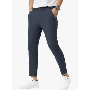 Plaid&Plain Men's Slim Fit Khaki Pants Stretch Cropped Chino Skinny Pants
33W*28L