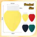 4 Pcs Christmas Lightbulb Costume Felt Panel Christmas Tree Decoration Outfit Large 37.4 Inches Vibrant Colors Funny Dress up for Adults Holiday DIY Parties Photo Props, No Straps