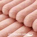 Pallene Faux Fur Decorative Throw Pillow Covers 12x20 Set of 2, Pink