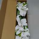 Hananona 9 Pcs Artificial Lily Easter Lily Flowers for Easter, White Flowers Fake Tiger Lily for Spring White Wedding Table Centerpiece Holiday Home Decoration (9, White)