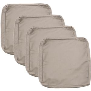 Sqodok Patio Cushion Covers 25x27 inch, Outdoor Cushion Covers Replacement for Outdoor Furniture, Large Cushion Slipcover Set of 4 Waterproof Sectional Cushions Cover for Sofa Couch Chair, Tan