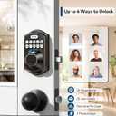 TEEHO TE002 Fingerprint Door Lock - Keyless Entry Electronic Keypad Deadbolt with 2 Backup Keys - Auto Lock - Easy Installation - Smart Locks for Front Door - Oil-Rubbed Bronze