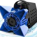 3200GPH Pond Pump, 200W Submersible Water Pump with 33FT Power Cord & Barrier Bag, 2 Hose Adapters, 20FT. Lift Height for Garden Ponds, Fountains, Waterfalls, Water Circulation (Blue)