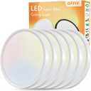 6PK 12 Inch LED Flush Mount Ceiling Light, 24W, 2520LM, 3000K/4000K/6000K CCT Selectable Super Slim LED Ceiling Light, Close to Ceiling Round Flat Panel Light for Hallway, Bedroom,Kitchen ect