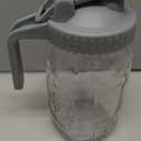 Mason Jar Pitcher Wide Mouth 32 OZ Glass Jars With Pour Spout Lids Airtight Leak-proof 1 Quart Water Pitcher With Handle For Iced Tea, Milk, Sun Tea, Lemonade, Iced Coffee