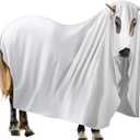 Halloween Horse Costume Gown Cosplay Supply for Holiday Horse Costume Accessories Trick or Treat (Ghost)