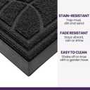DEXI Front Door Mat Outside Entrance, Heavy Duty Non Slip Low Profile Doormat for Entryway, Trap Dirt and Moisture Welcome Mats, Easy Clean, Patio, Garage, 4x2, Black