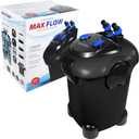 Penn-Plax Cascade Max Flow Canister Filter - 820 GPH Aquarium Filter for Tanks Up to 250+ Gallons - 360 Degree Flow Valves, Poly Fiber Pads and Bio-Sponge - Fresh & Saltwater - 16.6 x 15 x 23.6 in