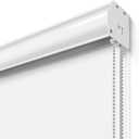 100% Blackout Roller Shades,Striped Jacquard Window Blinds with Cassette Valance,Thermal Insulated UV Protection Window Shades for Home Office. Easy to Install. White.12 W x 80" H (Blackout-white)