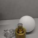11 Inch Modern Gold Globe Table Lamp,Vintage Mid Century Round Table Lamp with White Glass Shade Metal Base for Bedroom Bedside Lamp Living Room End Table
