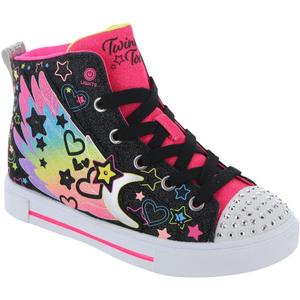 Skechers Girl's Twinkle Sparks-Galaxy Glitz Sneaker (13 Little Kid, Black/Multi)