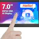 ELECROW ESP32 Display 800480, 7" HMI Advanced ESP32 IPS Touch Screen with Acrylic Case, Support AI Speech Interaction, 32-Bit LX7 Dual-Core Processor, Up to 240MHz, Compatible with Arduino, ESP-IDF