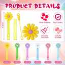 Gemscream 30 Pcs Daisy Bubble Wands Pastel Flower Party Supplies Groovy Hippie Bubble Makers for Birthday Wedding Supplies, Prizes, Goodie Bags, Piata Goodie Bag Stuffers Gifts
