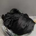 Black Cooling Satin Throw Blanket 90 x 90 Inches Soft Lightweight Silky Bed Blanket for Couch, Sofa, Camping, Bed, Outdoor, Travel, Car