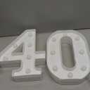 Pooqla 40th Birthday Decorations for Her Him, Light Up Number 40 for Party Table Decorations, 40th Birthday Gift for Women Men, Backdrop Wall Decor for 40th Wedding Anniversary Decoration (8.86 in)