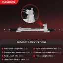 PHOBOOS Hydraulic Power Steering Rack and Pinion Fit for Ford & Lincoln